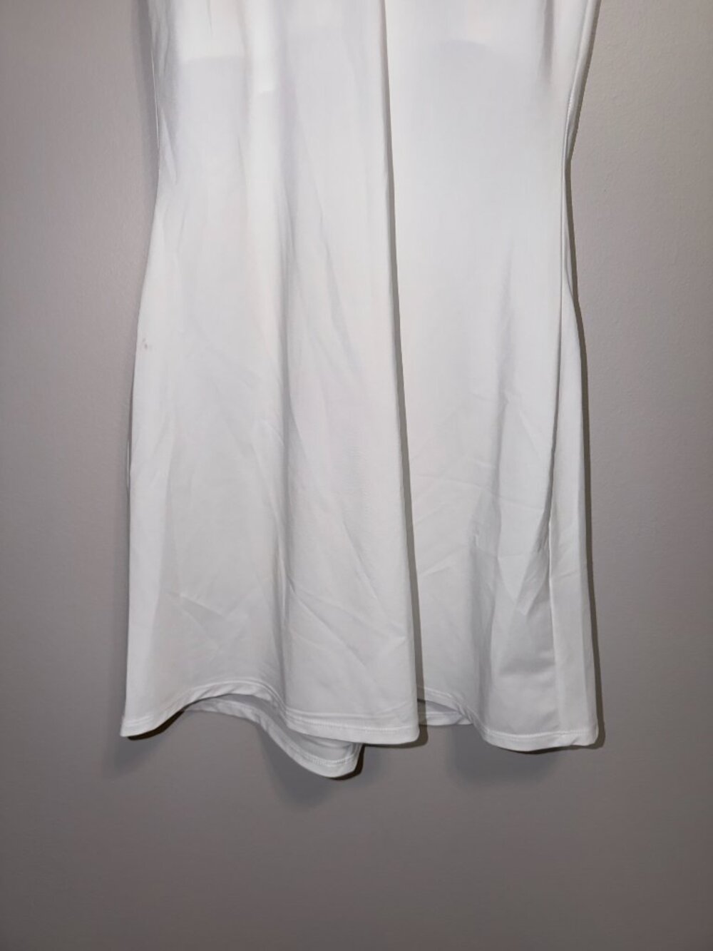 Abercrombie & Fitch YPB White Sleeveless Polo Workout Traveler Dress Small Tall - Picture 5 of 6